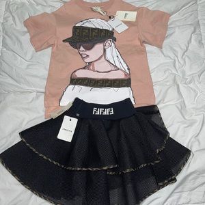 Girls fendi size 6 outfit